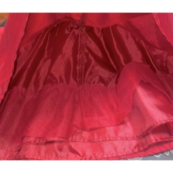 Lilybird Girls 4T Red Satin Holiday Dress Bow Flower Detail Party Formal - Picture 8 of 13